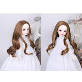 Maxbell Fashion 25cm DIY Doll Wigs Long Curly Wavy High Temperature Wire Handmade Light Gold - Aladdin Shoppers