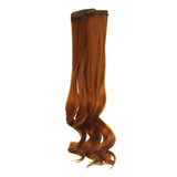 Maxbell Fashion 25cm DIY Doll Wigs Long Curly Wavy High Temperature Wire Handmade Yellow Brown - Aladdin Shoppers