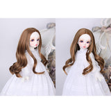 Maxbell Fashion 25cm DIY Doll Wigs Long Curly Wavy High Temperature Wire Handmade Chestnut - Aladdin Shoppers