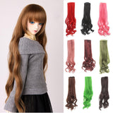 Maxbell Fashion 25cm DIY Doll Wigs Long Curly Wavy High Temperature Wire Handmade Chestnut - Aladdin Shoppers