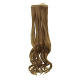 Maxbell Fashion 25cm DIY Doll Wigs Long Curly Wavy High Temperature Wire Handmade Chestnut - Aladdin Shoppers