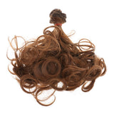 Maxbell Fashion Multicolor 15cm Rinka DIY Doll Wigs Curly Wavy Hairpieces Coffee 12B - Aladdin Shoppers
