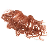 Maxbell Fashion Multicolor 15cm Rinka DIY Doll Wigs Curly Wavy Hairpieces Red Brown - Aladdin Shoppers