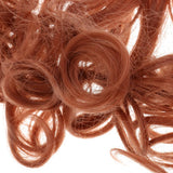 Maxbell Fashion Multicolor 15cm Rinka DIY Doll Wigs Curly Wavy Hairpieces Red Brown - Aladdin Shoppers
