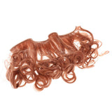 Maxbell Fashion Multicolor 15cm Rinka DIY Doll Wigs Curly Wavy Hairpieces Red Brown - Aladdin Shoppers