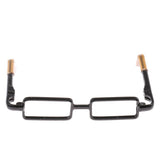 Maxbell 1/4 BJD Dolls Copper Square Lensless Glasses Eyewear for MSD LUTS DOD black - Aladdin Shoppers