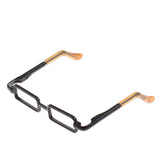 Maxbell 1/4 BJD Dolls Copper Square Lensless Glasses Eyewear for MSD LUTS DOD black - Aladdin Shoppers