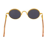 Maxbell Copper Round Frame Glasses for 1/6 Blythe 9cm Salon Doll yellow - Aladdin Shoppers