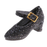 Maxbell Glittery Buckle Starp Shoes High Heel for 12'' Blythe Dolls Clothes Black - Aladdin Shoppers