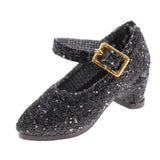 Maxbell Glittery Buckle Starp Shoes High Heel for 12'' Blythe Dolls Clothes Black - Aladdin Shoppers
