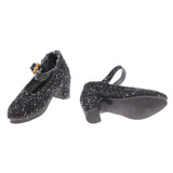 Maxbell Glittery Buckle Starp Shoes High Heel for 12'' Blythe Dolls Clothes Black - Aladdin Shoppers