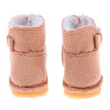 8xFashion Bowknot Snow Boots Shoes for 12'' Blythe Dolls Clothes Light Brown