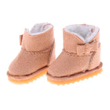 8xFashion Bowknot Snow Boots Shoes for 12'' Blythe Dolls Clothes Light Brown