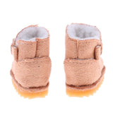8xFashion Bowknot Snow Boots Shoes for 12'' Blythe Dolls Clothes Light Brown