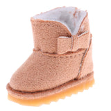 8xFashion Bowknot Snow Boots Shoes for 12'' Blythe Dolls Clothes Light Brown