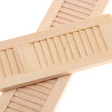 Maxbell 8 Pieces 1/12 Dollhouse Furniture Wooden Shutters DIY Window Accessory
