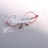 Maxbell Copper Round Frame Glasses for 1/6 Blythe 9cm Salon Doll red clear - Aladdin Shoppers