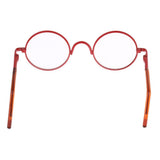 Maxbell Copper Round Frame Glasses for 1/6 Blythe 9cm Salon Doll red clear - Aladdin Shoppers