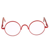 Maxbell Copper Round Frame Glasses for 1/6 Blythe 9cm Salon Doll red clear - Aladdin Shoppers