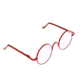 Maxbell Copper Round Frame Glasses for 1/6 Blythe 9cm Salon Doll red clear - Aladdin Shoppers