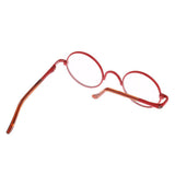 Maxbell Copper Round Frame Glasses for 1/6 Blythe 9cm Salon Doll red clear - Aladdin Shoppers