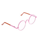 Maxbell Copper Round Frame Glasses for 1/6 Blythe 9cm Salon Doll pink clear - Aladdin Shoppers