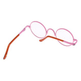 Maxbell Copper Round Frame Glasses for 1/6 Blythe 9cm Salon Doll pink clear - Aladdin Shoppers