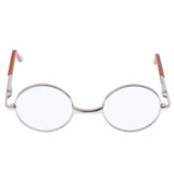 Maxbell Copper Round Frame Glasses for 1/6 Blythe 9cm Salon Doll clear silver - Aladdin Shoppers