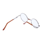 Maxbell Copper Round Frame Glasses for 1/6 Blythe 9cm Salon Doll clear silver - Aladdin Shoppers