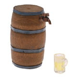 Maxbell 1:12 Dollhouse Beer Mug +Dollhouse Miniature Beer Barrel Beer Mug