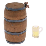 Maxbell 1:12 Dollhouse Beer Mug +Dollhouse Miniature Beer Barrel Beer Mug