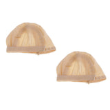 Maxbell 2PCS Fashion Doll Headgear Wig Cap Fixed-Wig Net for 1/4 BJD Doll Accs Nude - Aladdin Shoppers