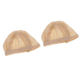 Maxbell 2PCS Fashion Doll Headgear Wig Cap Fixed-Wig Net for 1/4 BJD Doll Accs Nude - Aladdin Shoppers