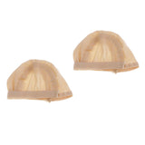 Maxbell 2PCS Fashion Doll Headgear Wig Cap Fixed-Wig Net for 1/4 BJD Doll Accs Nude - Aladdin Shoppers