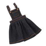 Maxbell 1/6 Casual Pocket Suspender Dress Skirt Clothes for 12'' Blythe Dolls Black - Aladdin Shoppers