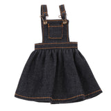Maxbell 1/6 Casual Pocket Suspender Dress Skirt Clothes for 12'' Blythe Dolls Black - Aladdin Shoppers