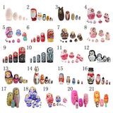 Maxbell Set of 5PCS Unfinished Wooden Blank Unpainted Russian Nesting Dolls Babushka Matryoshka Stacking Doll Kids DIY Crafts - Aladdin Shoppers