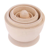 Maxbell Set of 5PCS Unfinished Wooden Blank Unpainted Russian Nesting Dolls Babushka Matryoshka Stacking Doll Kids DIY Crafts - Aladdin Shoppers