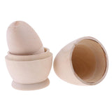 Maxbell Set of 5PCS Unfinished Wooden Blank Unpainted Russian Nesting Dolls Babushka Matryoshka Stacking Doll Kids DIY Crafts - Aladdin Shoppers