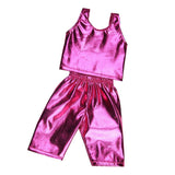 Maxbell Doll Cothes New Cool Light Leather Outfit for 18" Doll rose purple - Aladdin Shoppers