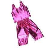 Maxbell Doll Cothes New Cool Light Leather Outfit for 18" Doll rose purple - Aladdin Shoppers