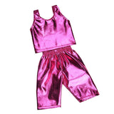 Maxbell Doll Cothes New Cool Light Leather Outfit for 18" Doll rose purple - Aladdin Shoppers