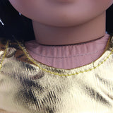 Maxbell Doll Cothes New Cool Light Leather Outfit for 18" Doll golden - Aladdin Shoppers