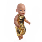 Maxbell Doll Cothes New Cool Light Leather Outfit for 18" Doll golden - Aladdin Shoppers