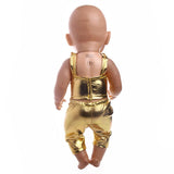 Maxbell Doll Cothes New Cool Light Leather Outfit for 18" Doll golden - Aladdin Shoppers