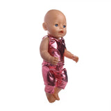 Maxbell Doll Cothes New Cool Light Leather Outfit for 18" Doll pink - Aladdin Shoppers