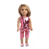 Maxbell Doll Cothes New Cool Light Leather Outfit for 18" Doll pink - Aladdin Shoppers