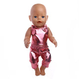 Maxbell Doll Cothes New Cool Light Leather Outfit for 18" Doll pink - Aladdin Shoppers