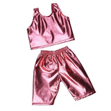 Maxbell Doll Cothes New Cool Light Leather Outfit for 18" Doll pink - Aladdin Shoppers