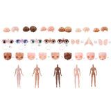 Maxbell 12" Doll Head Scalp Shell Kit for Neo Blythe Nude Doll Custom White - Aladdin Shoppers